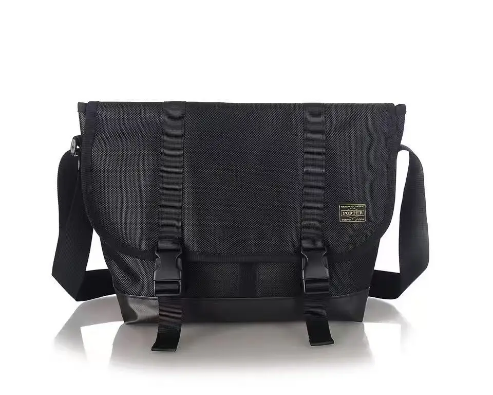 Porter Messenger Bag Waterproof Nylon Crossbody Bag Large Capacity Casual Shoulder Bag For Men Daily Work Travel
