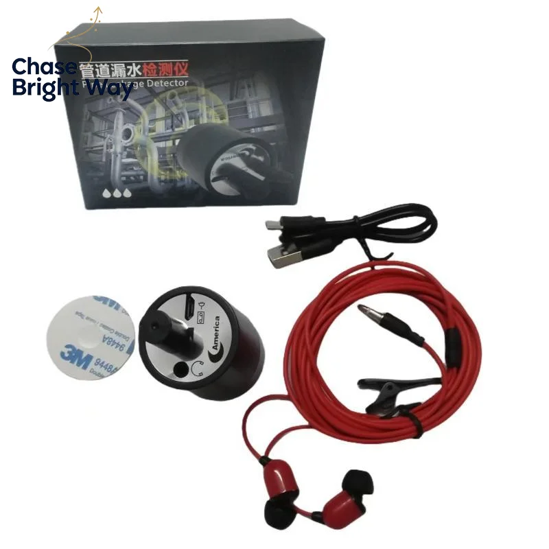Portable Pipe Leakage Detector High Sensitivity Probe Lightweight Water Leak Locator for DIY Home Plumbing Repair