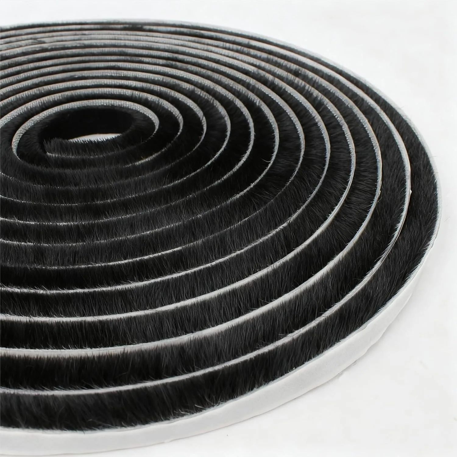 

Weather Stripping Door Seal Strip, Self-Adhesive Pile Brush for Sliding Window and Door Frame Insulation, 3/8" x 3/8" x 16.5 Ft,