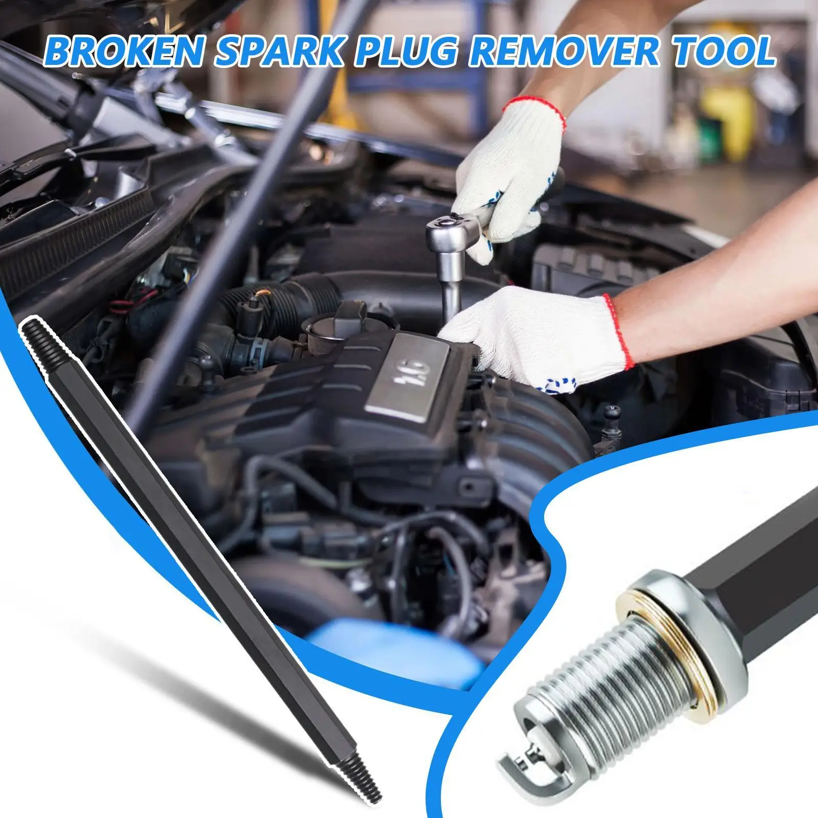 

Инструмент для удаления свечей зажигания, инструмент для ремонта поврежденных свечей зажигания, двусторонний кран с обратной резьбой для мастерской мотоциклов-механиков