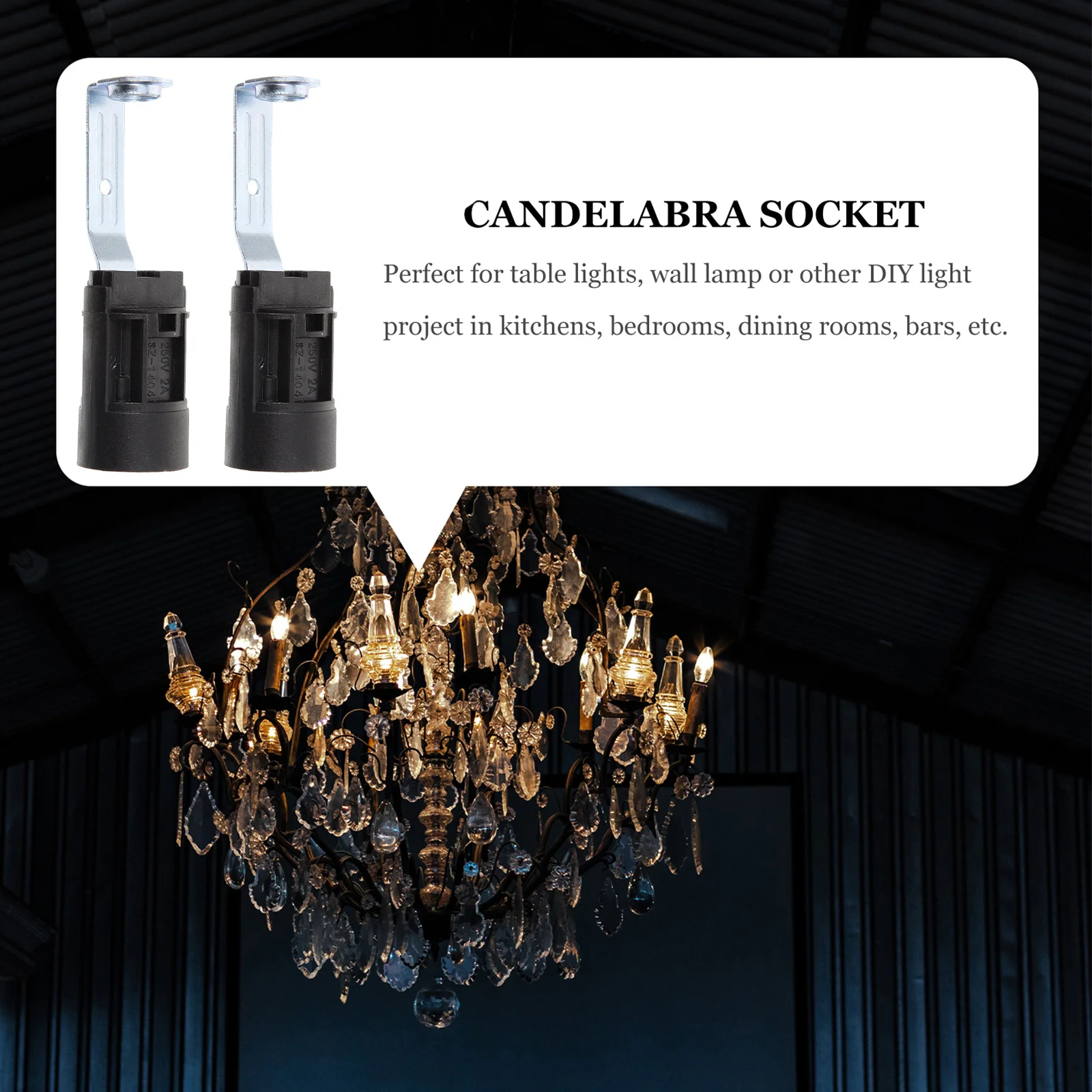 

6Pcs E14 Lamp Holders Screw Base Sockets for Charming Home Decor Lighting Fixture Replacement Accessories