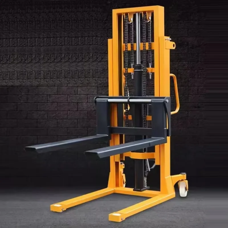 

Factory Price Warehouse Equipment Stacker Double Mast Structure Manual Forklift Stackers Machine