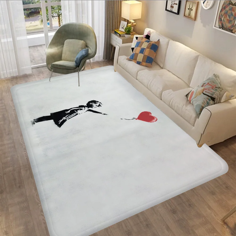 Banksy Floor Mat INS Style Soft Bedroom Floor House Laundry Room Mat Anti-skid Household Carpets