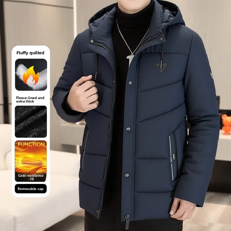 

Зимняя хлопковая куртка Thiened Fce для мужчин среднего возраста, стеганое теплое пальто, повседневная модель для папы и дедушки, эксклюзивная онлайн-продажа, полиэстер...