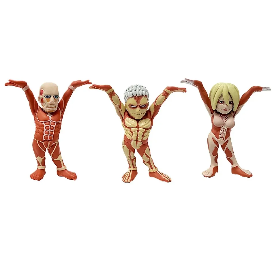 Nieuwe Aanval Op Titan Anime Figuur De Gepantserde Figuren 6 cm Titan Eren Jager Action Beeldje Model PVC Standbeeld Ornament Speelgoed geschenken