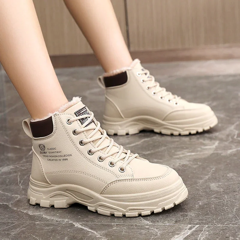 New Women Winter Snow Boots Fashion Style High-top Shoes Casual Woman Waterproof Warm Female High Quality Outdoor Leisure 2024