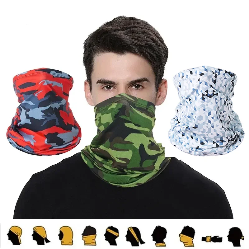 Outdoor sunscreen mask Quick-drying cycling face cover Fishing hiking breathable scarf  windproof and UV-proof neck cover