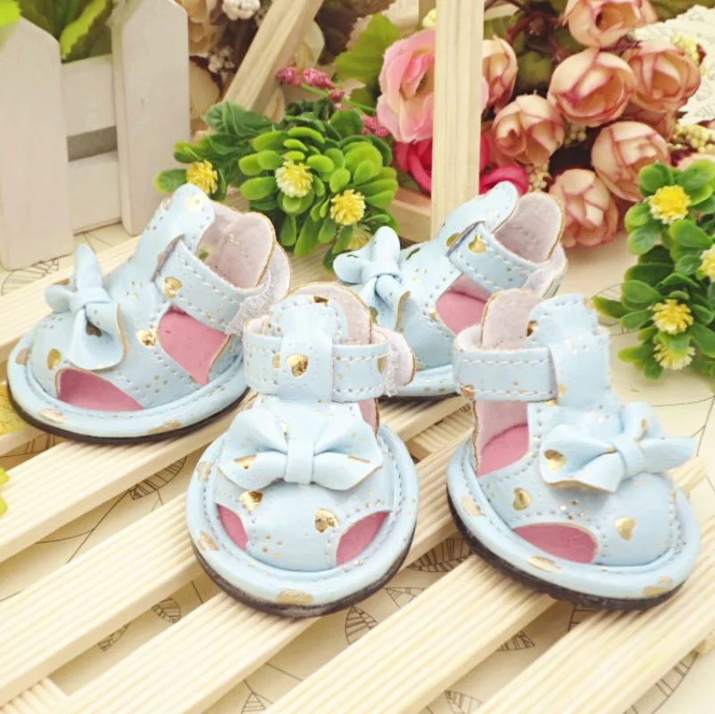 KBL New Peach Heart Pet Sandals Summer Pet Dog Shoes Breathable Chihuahua Accessories Customizable