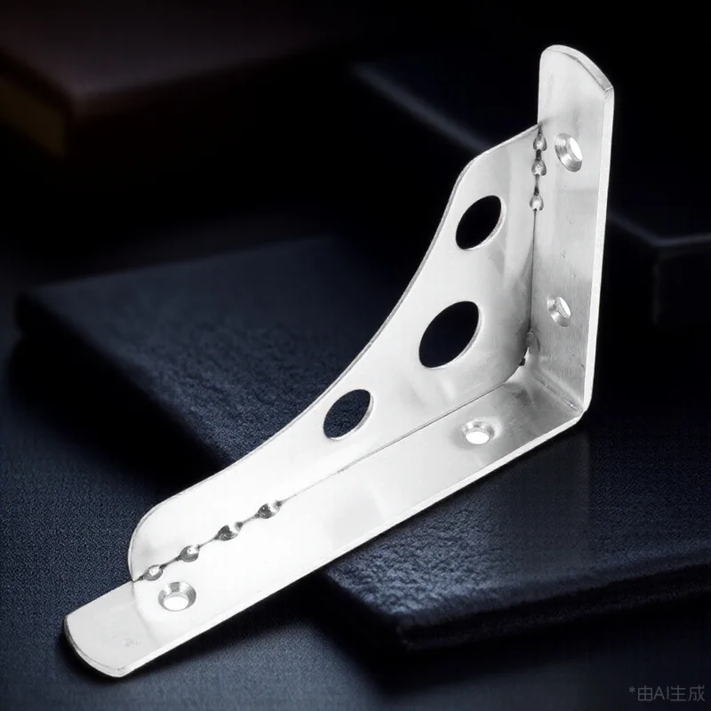 

Stainless Steel Shelf Bracket Heavy Duty Floating Support Durable Compact Size Wall Mount Photo Frames Books Plants