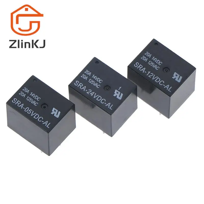 1pc 5V 12V 24V 20A T74 4PIN Relay SRA-05VDC-AL SRA-12VDC-AL SRA-24VDC-AL