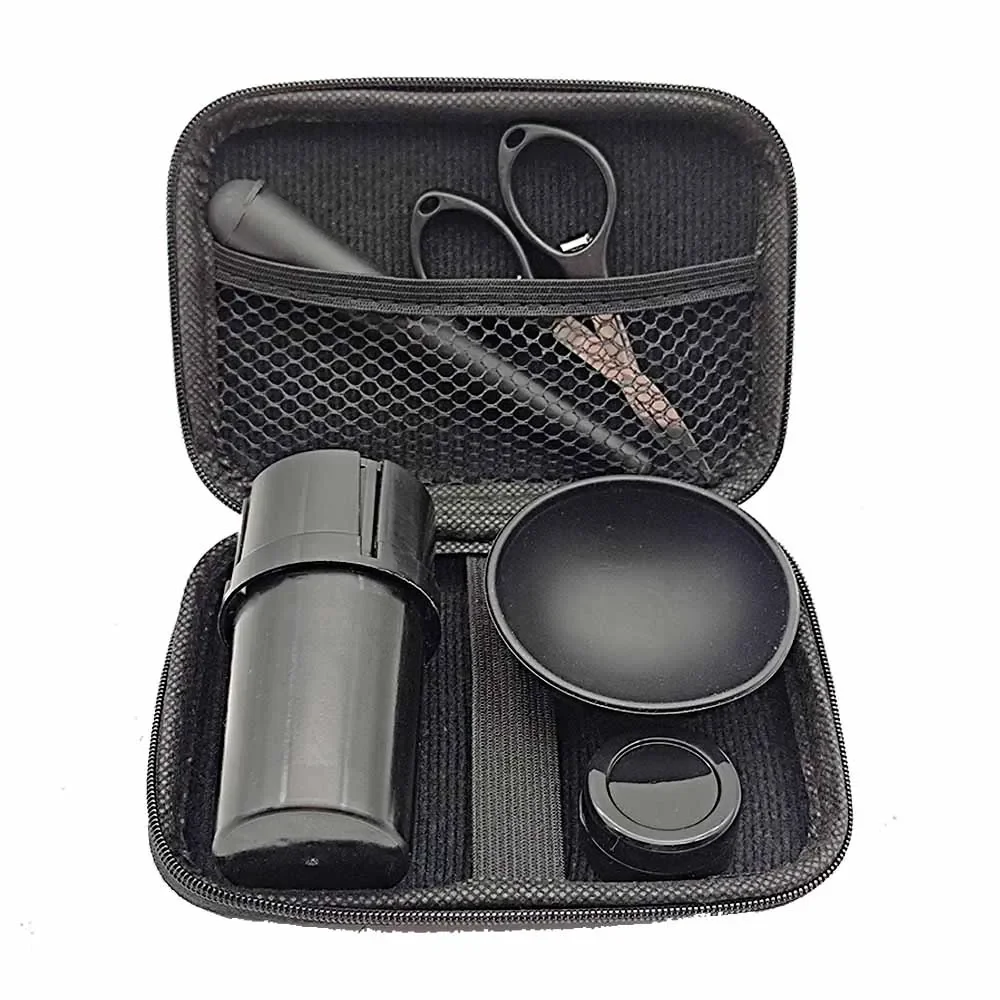 

1Set Black Grinder Crusher With 67mm Silicone Bowl Silicone Jar Tobacco Kit Man Gift Smoking Accessories