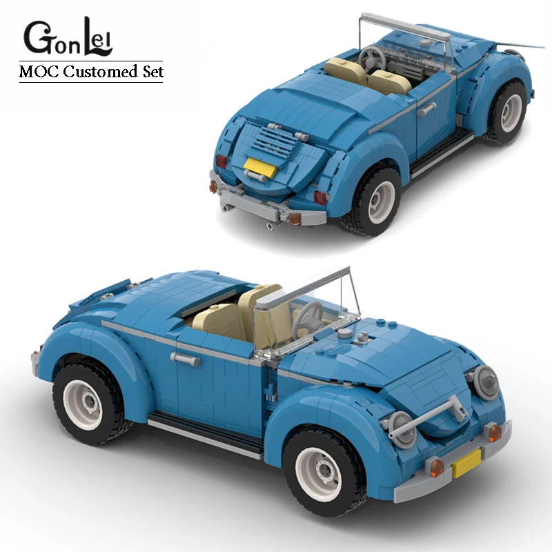 

NEW Creative Expert MOC Cabriolet Cars Speedster Building Blocks 10252 MOD Beetle Convertible Assemble Bricks Vehicle Model Toys