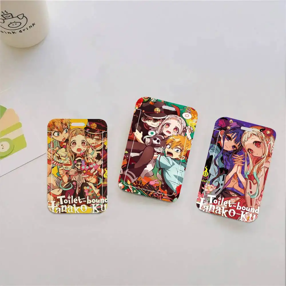 

Черные держатели для карт на шнурке Toilet Bound Hanako Kun для студенческих карт питания и удостоверений личности, школьные.