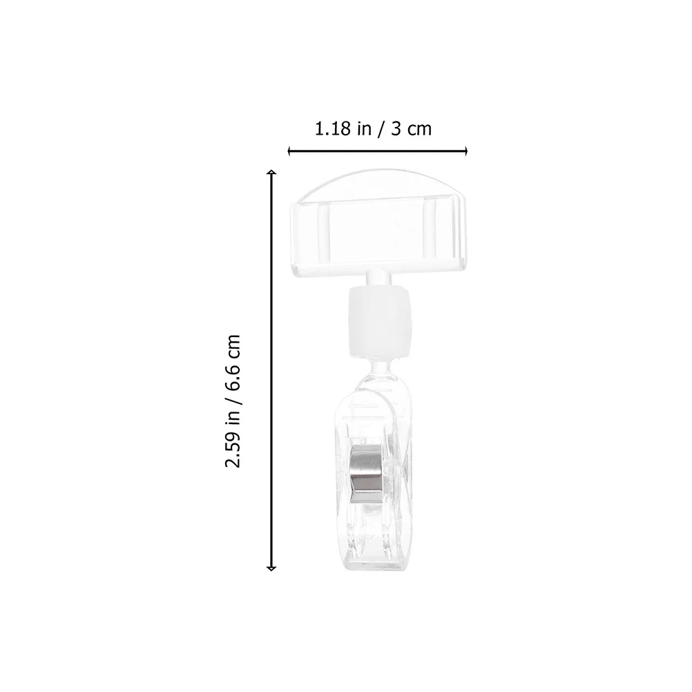 25 Pcs Advertising Clip Storage Labels Merchandise Sign Display Holders Shelf Photo Clips for Retail Office