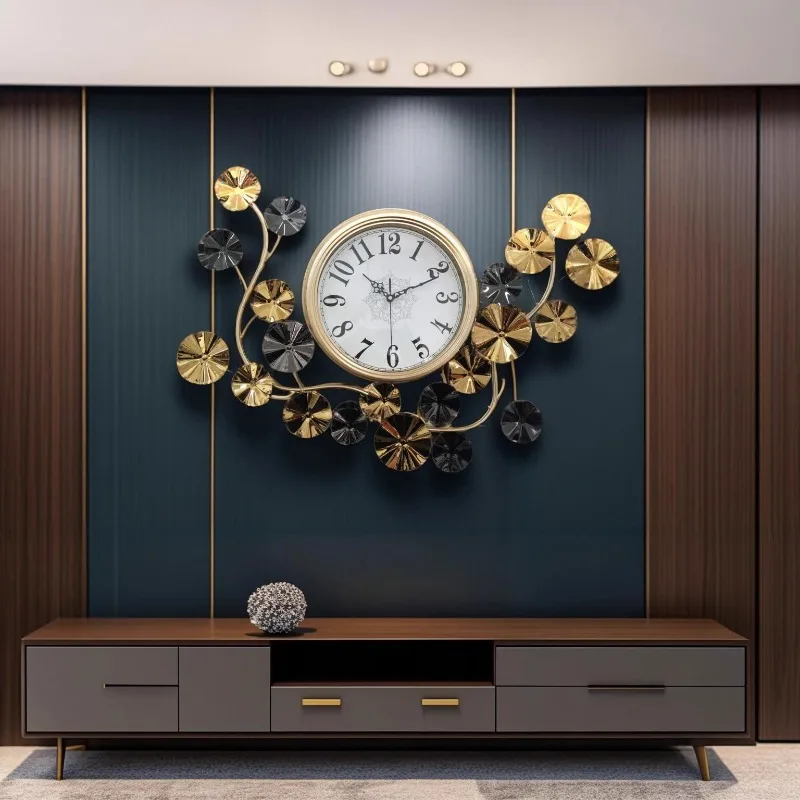 침묵 미적 벽시계 아트 벽화 대형 인테리어 럭셔리 디지털 벽시계 레스토랑 Horloge Murale 홈 인테리어