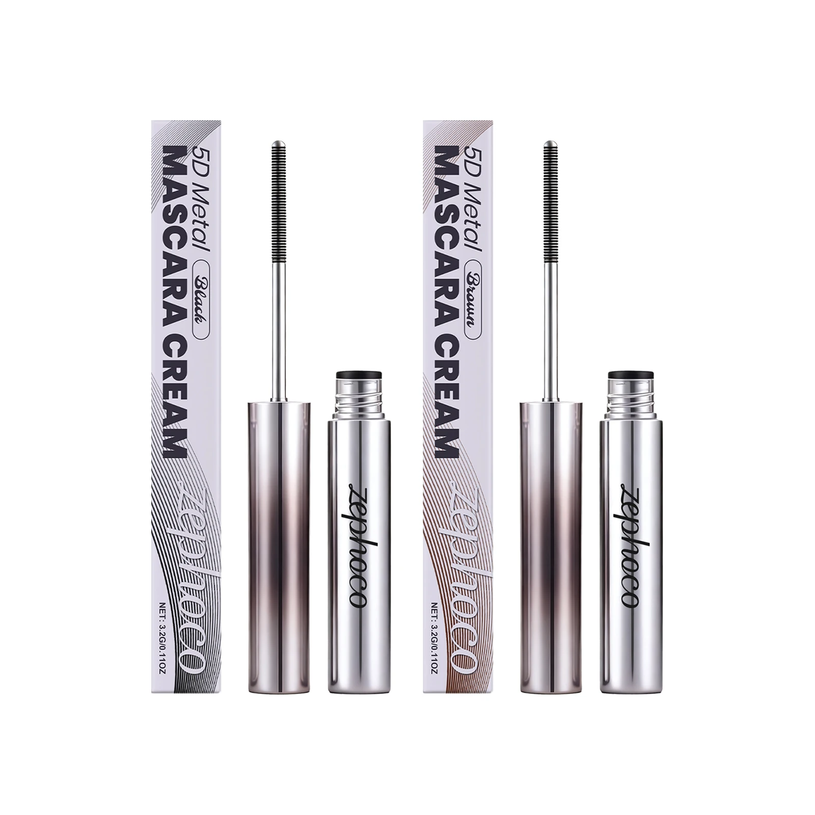 제포코 롱래쉬 마스카라 비타민 E 속눈썹 연장 방수 및 땀 방지 메이크업 볼륨 마스카라 3.2g