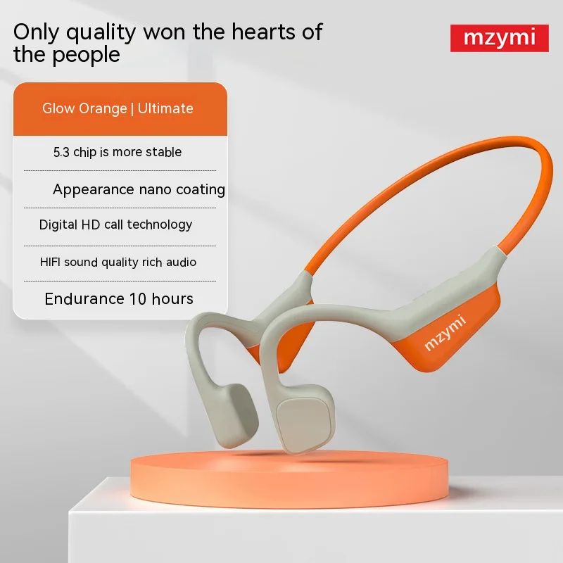 

mzymi I18PRO Bone Conduction Neckband Wireless Earbuds Bluetooth5.3 Stereo Over Ear Earphones Noise Reduction Headset For XIAOMI