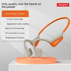 Mzymi i18pro condução óssea neckband fones de ouvido sem fio bluetooth5.3 estéreo sobre a orelha redução ruído fone para xiaomi