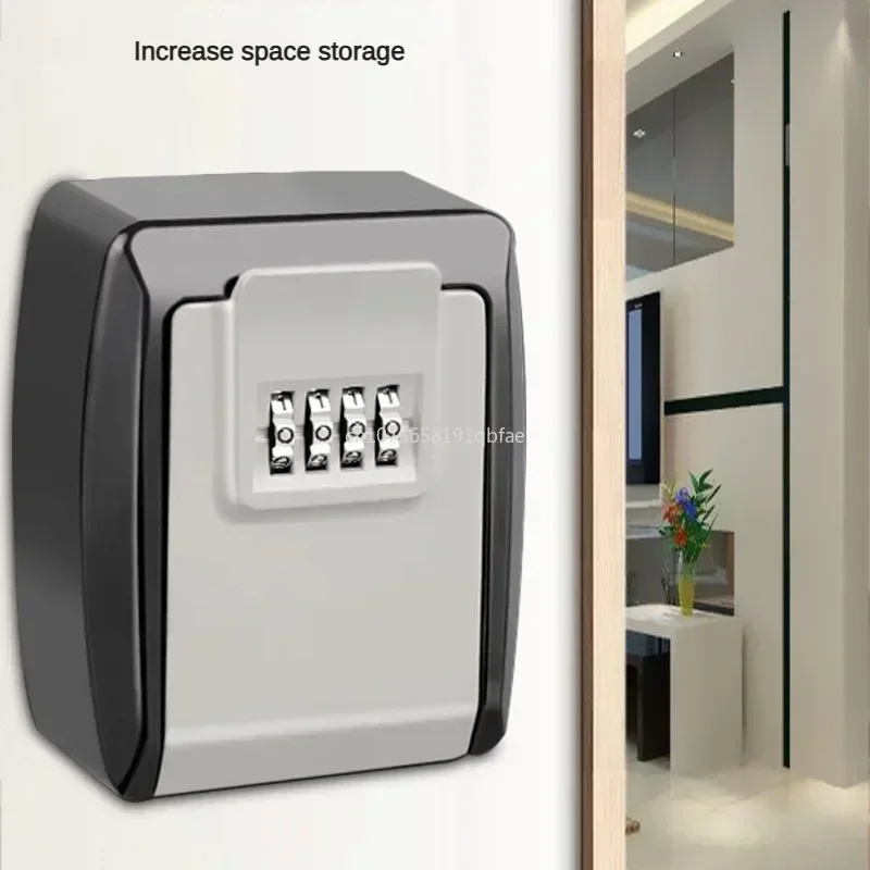 Caixa de armazenamento secreta segura chave montada na parede, senha segura, Keyless, Home Office, combinação portátil, caixa de armazenamento à