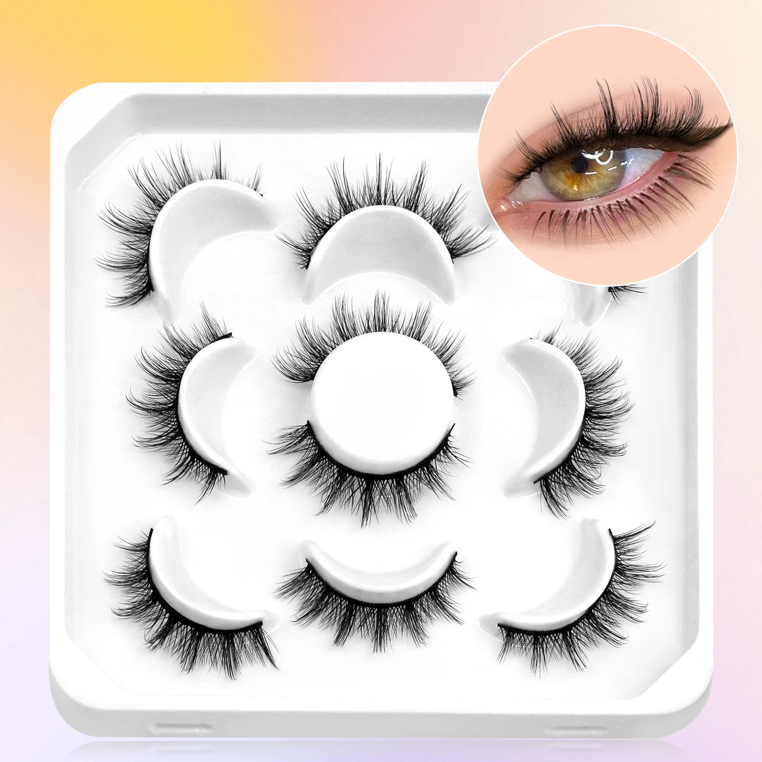 ขนตาปลอมเวลทรินาย แบบมังงะ ทรงแคทอาย ขนตาแหลม งอนแบบซี ขนตาบางเบา ดูเป็นธรรมชาติ สำหรับแต่งหน้า