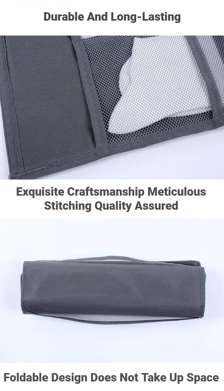 Doppelseitige Faltbare Hängende Aufbewahrungstasche für Unterwäsche, Unterhosen, Socken, Wohnheim, Zuhause, Kleiderschrank, Wand-Organizer – Detail 9