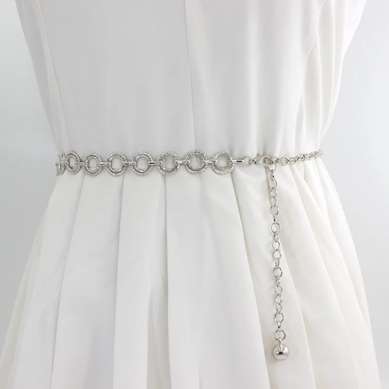 Women's Adjustable Gold & Silver Metal Balls Waist Chain