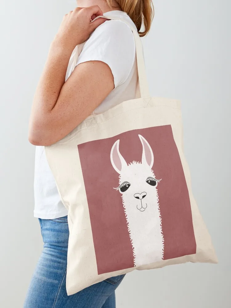 MARSALA LLAMA PORTRAIT Tote Bag Canvas stote bag shopping bag Gift