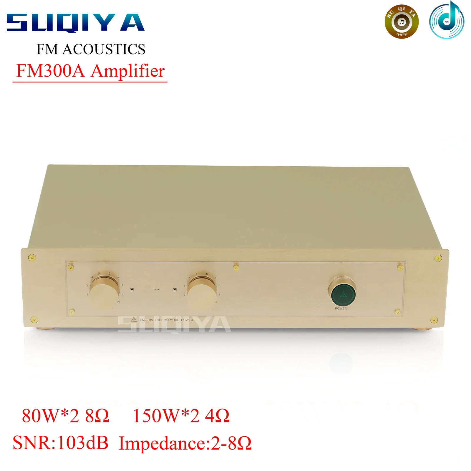 

SUQIYA-Clone FM300A FM ACOUSTICS Hi-Fi Audio 150W*2 4Ω 80W*2 8Ω Power Amplifier