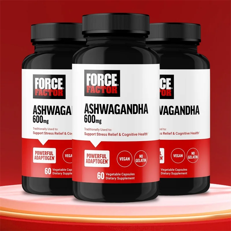 3 Bottles Organic Ashwagandha Supplements - Relieve Stress, Promote Reproductive Health and Natural Energy Supply
