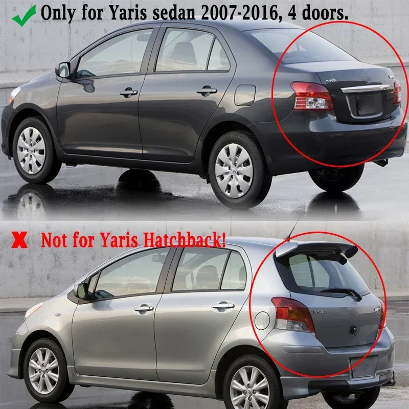 

4 шт. уплотнитель для оконного стекла для Toyota Yaris Sedan 2007-2016, передние и задние резиновые уплотнительные ленты, накладка на ремень (не для хэтчбека)