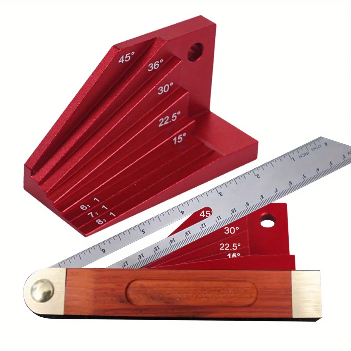 Tischler Winkels ucher Aluminium Kegel block Messgerät-Holz bearbeitung Winkelmesser Schnell position ier winkel Hilfs mess werkzeuge – Detail 1