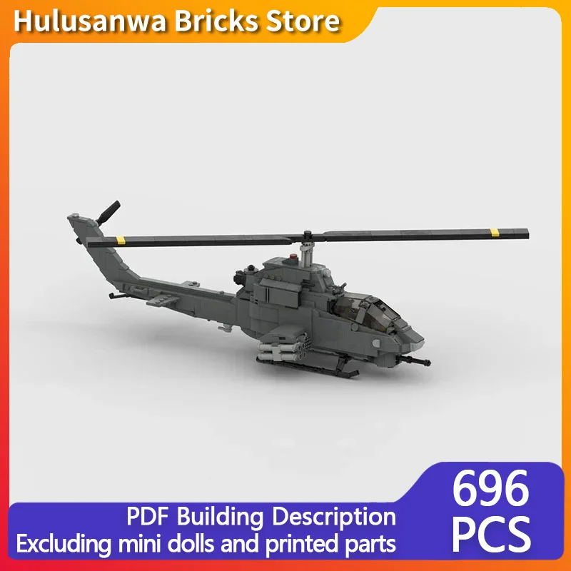 

Модель военного самолета MOC, строительные кирпичи AH-1, кобра, оружие, модульная технология, сборка, детский костюм, игрушки, подарки, праздник