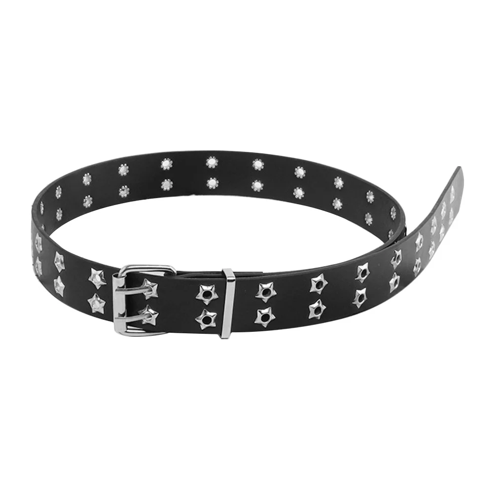 

Women's Punk Belt with Hollow Star Studs Adjustable for Jeans Dresses Pants Fashion Waist Accessory Dress Belt