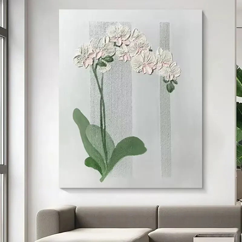

Exquisite Floral Hand Drawn Canvas Oil Painting,Home Decoration Abstract Mural,Living Room Bedroom Aisle Office Hanging Picture