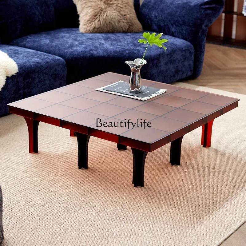 

NEW Italian light luxury coffee table household acrylic coffee table living room square