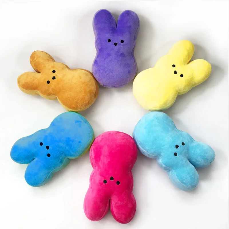 Factory Wholesale Custom Easter Bunny Peep Plush Toys Cute Rabbit Simulation Stuffed Animal Doll Plushies