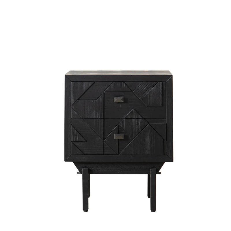 

American retro solid wood bedside table, bed and breakfast, living room, sofa side cabinet, small apartment, light luxury home s