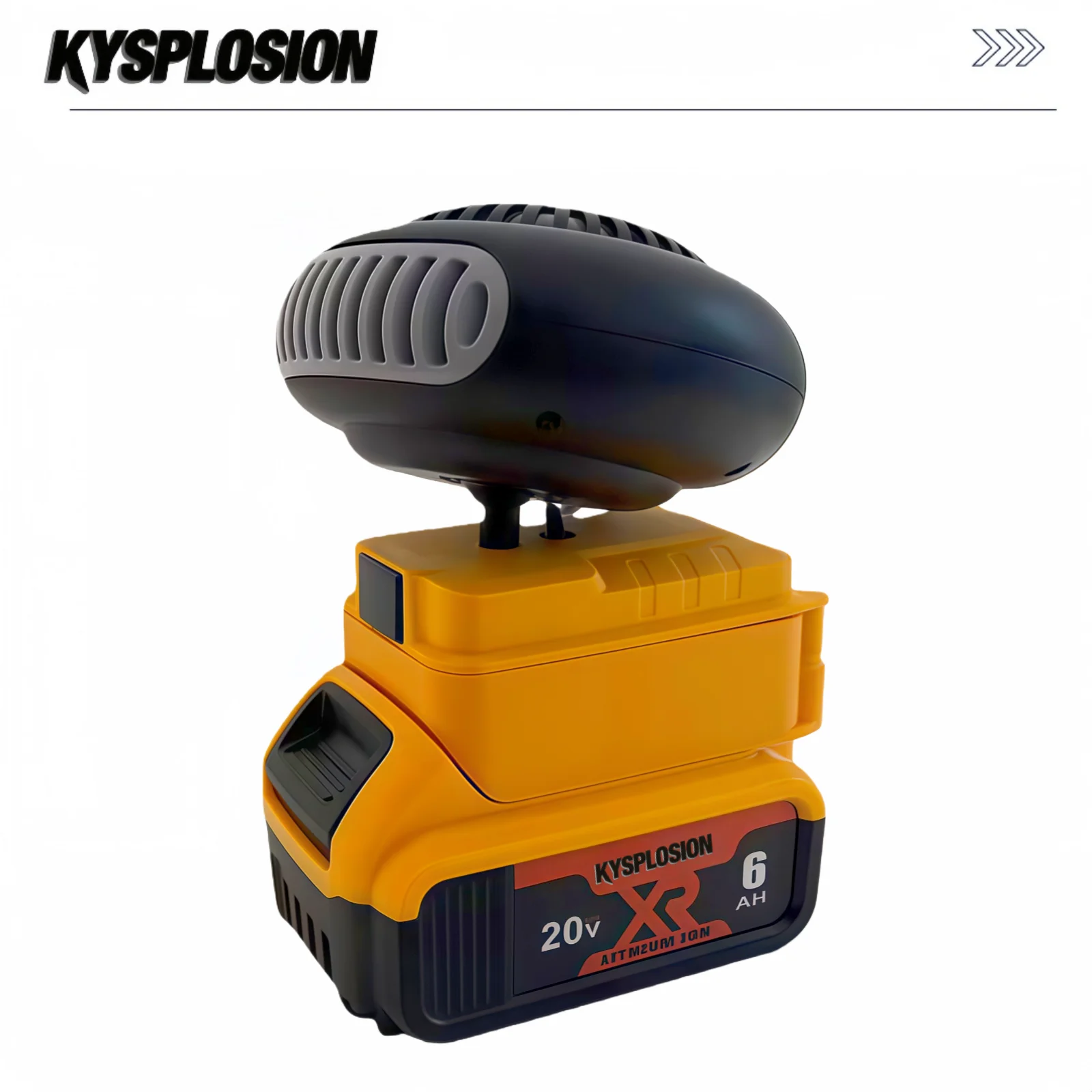 

Kys портативный литиевый электрический вентилятор для теплого воздуха, тепловой и холодный ветер, двойной режим для батареи Dewalt