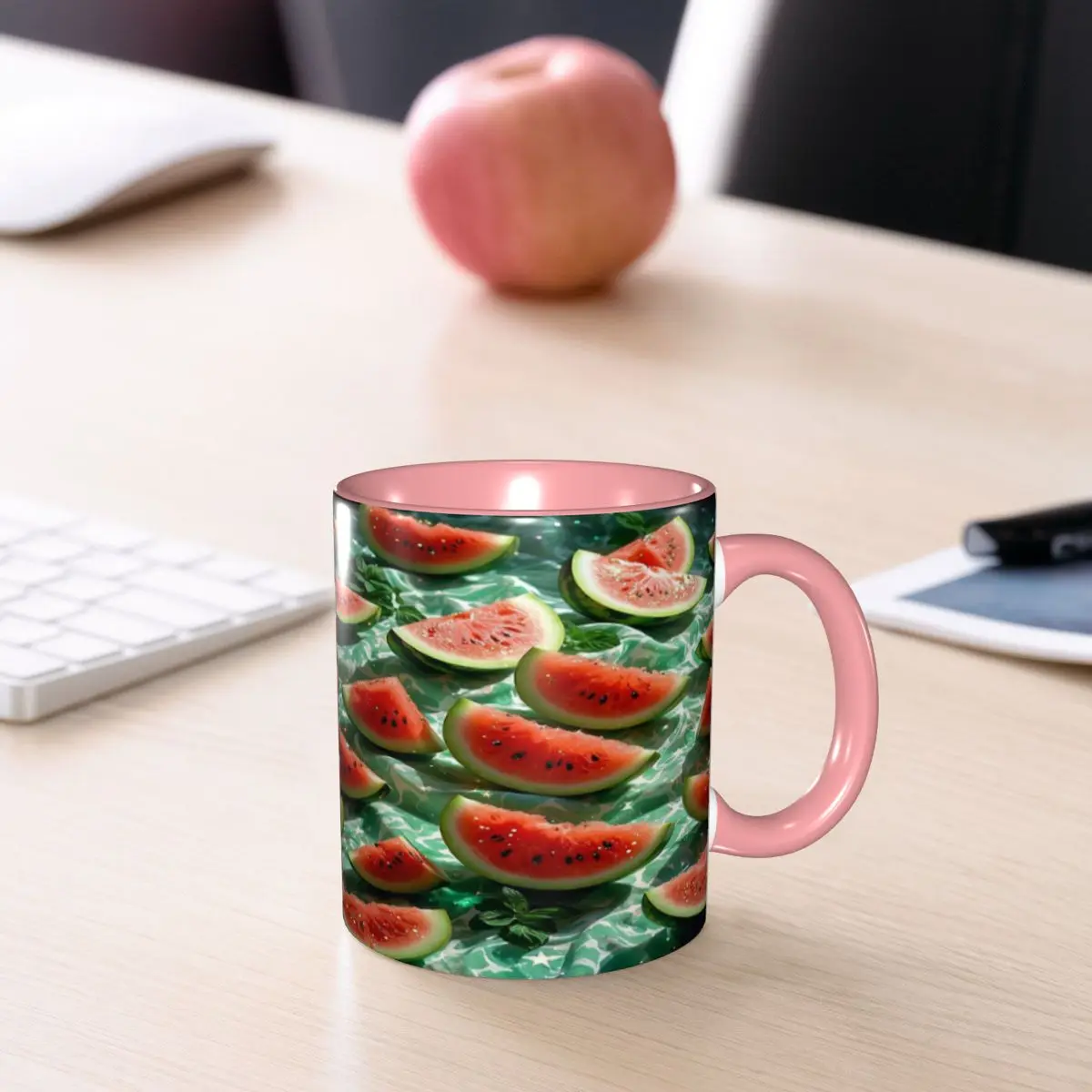 Watermelon Slices Mug Funny Ceramic Coffee Cups Tea Mugs Milk Cup Drinkware Gift for Woman Man
