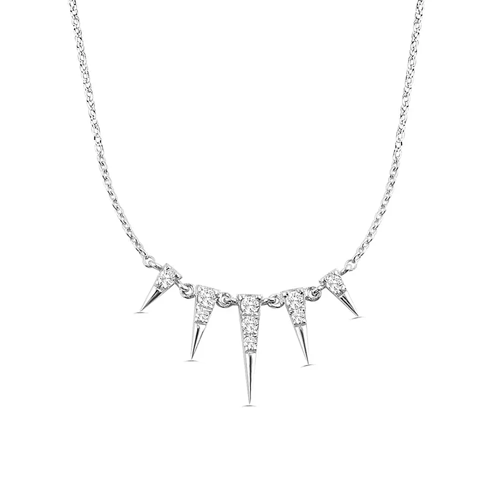 2023 New 925 Sterling Silver Chain Necklaces Personality Shiny Zircon Rivets Pendant Necklace for Familly New Year Gifts