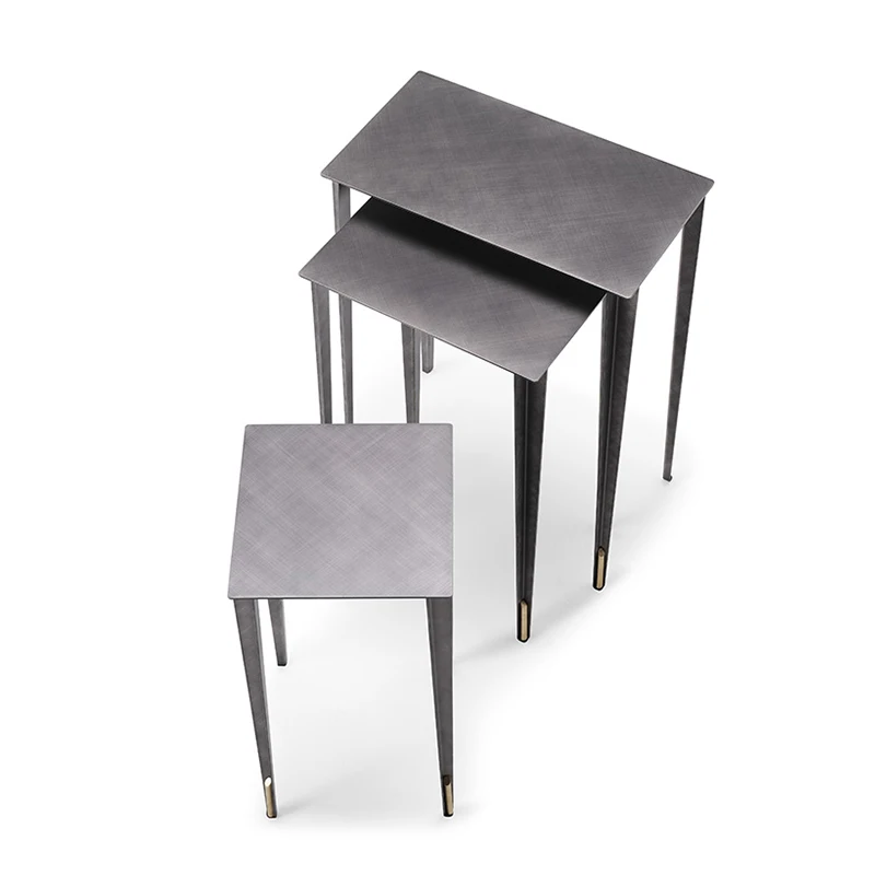 italian design minimal coffee table square vintage metal side tables for living room modern