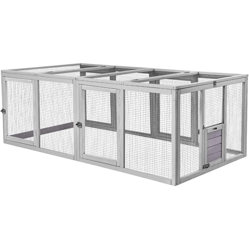

Chicken Coop Extension Run Outdoor 20.73 ft² Large Coop Enclosure Chicken Tunnels for 4-6 Chickens
