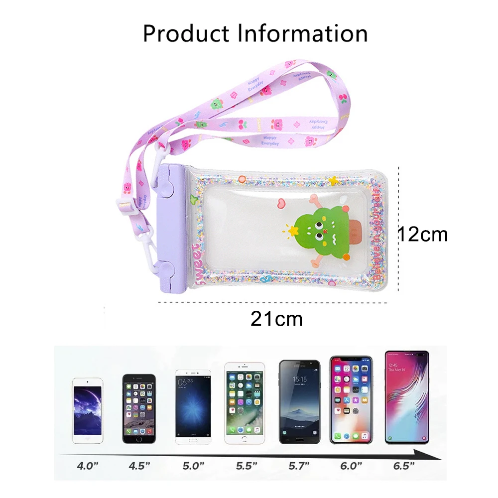 Floating Airbag Waterproof Phone Bag, Water proof Case Bags Pouch for Cell Phone, Underwater Diving Swimming Phone Bags