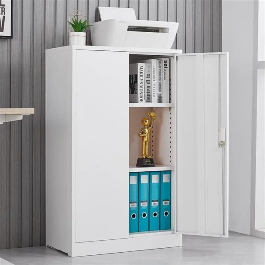 

Metal Storage Cabinet with Locking Doors and Adjustable Shelf Folding Filing Storage Cabinet Folding Storage Locker Cabinet for