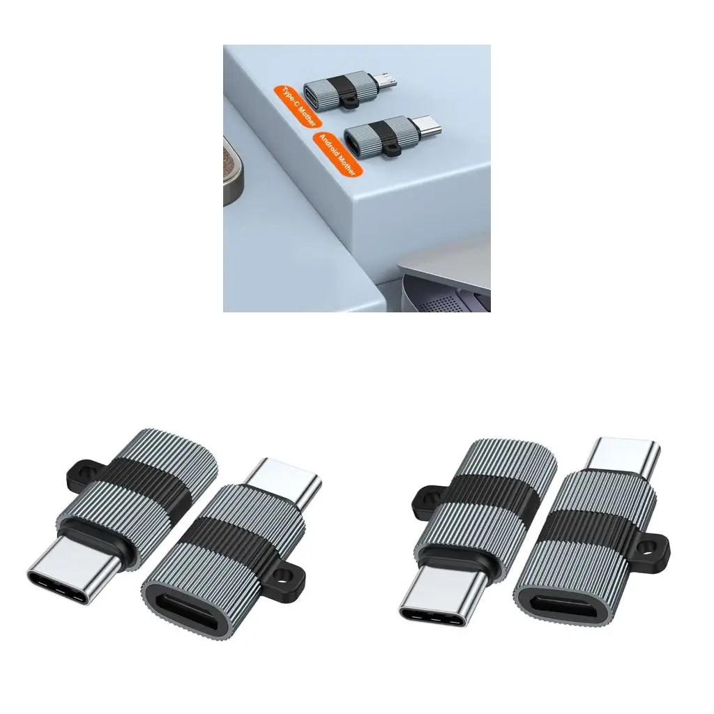 1PC USB C Female to MicroUSB Male Adapters Type C to MicroUSB 480Mbps Data Converters for Laptops