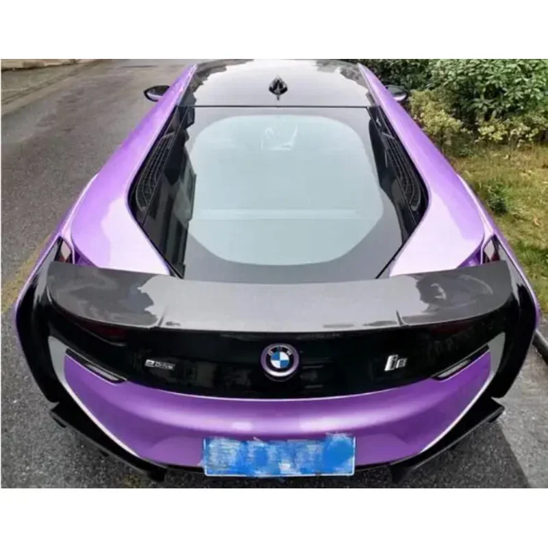 Real Forging Carbon Fiber Car Rear Wing Trunk Lip Spoiler For BMW i8 2014 2015 2016 2017 2018 2019 2020 2021