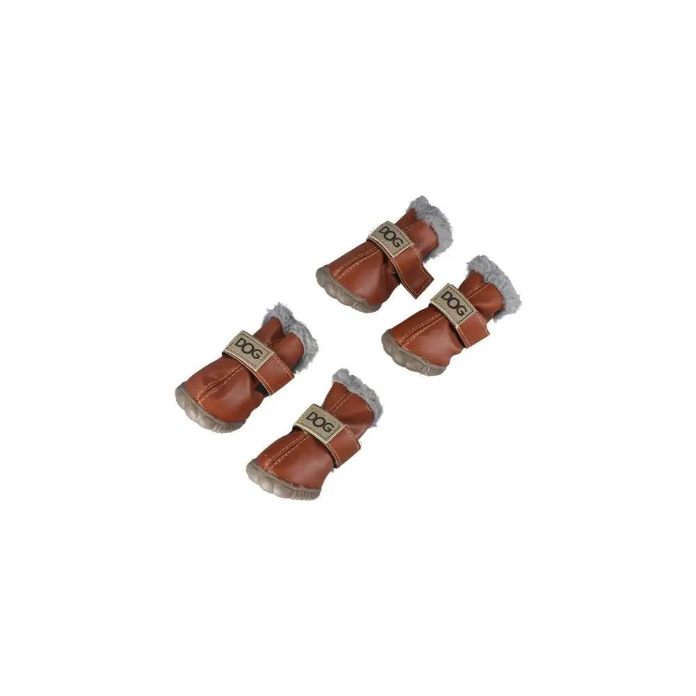 Welpen-Regen-Schneestiefel, warme Haustier-Schneestiefel, weiche, rutschfeste Winter-Haustier-Hundeschuhe, wasserdicht/PU-Hunde-Regenschuhe für den Winter