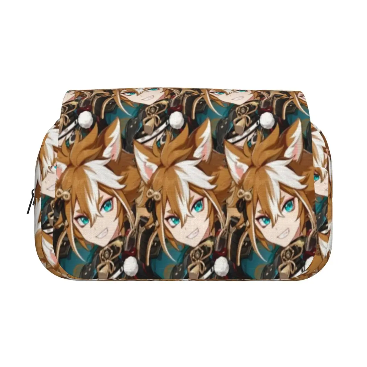 Gorou Genshins Impact Game Double Clamshell Pen Case Pencilcases Pen for Student Bags School Supplies Gifts Stationery