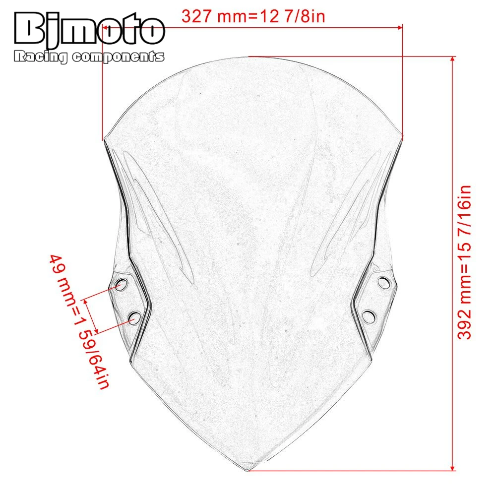 Motorcycle Windscreen Windshield For Kawasaki ninja 400 250 Wind Deflectors Screen Visor 2018 2019 2020 2021 2022 2023