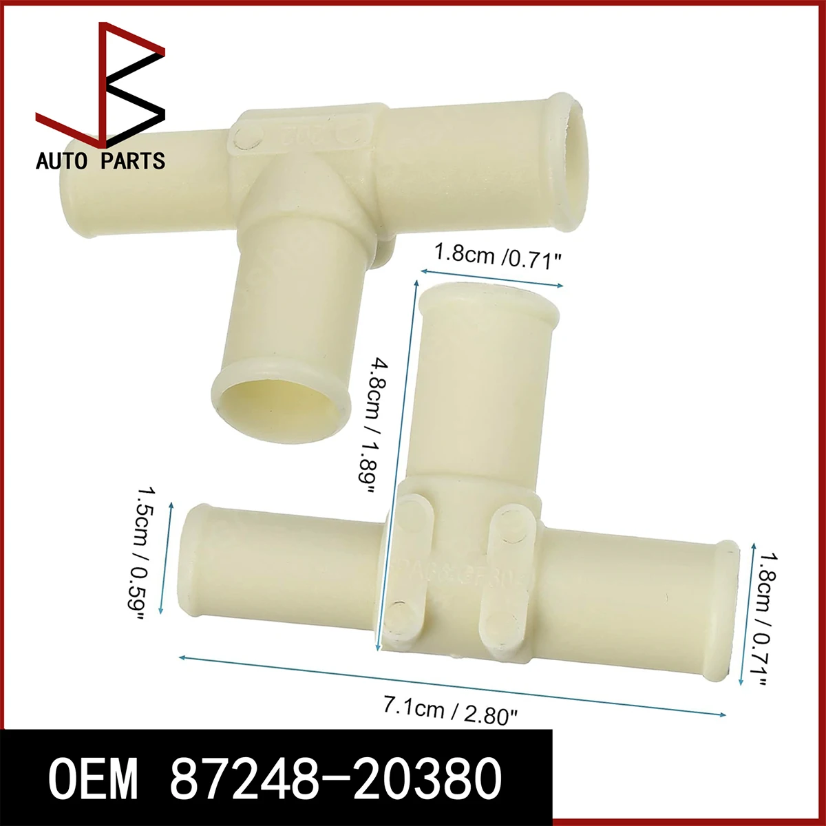 TOYOTA COROLLA 2001-2006 Heater Hose Tee 87248-20380